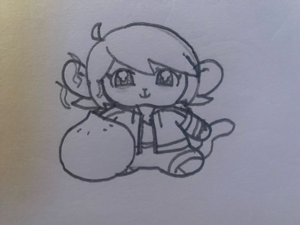 Amber stuffed from eating meat buns