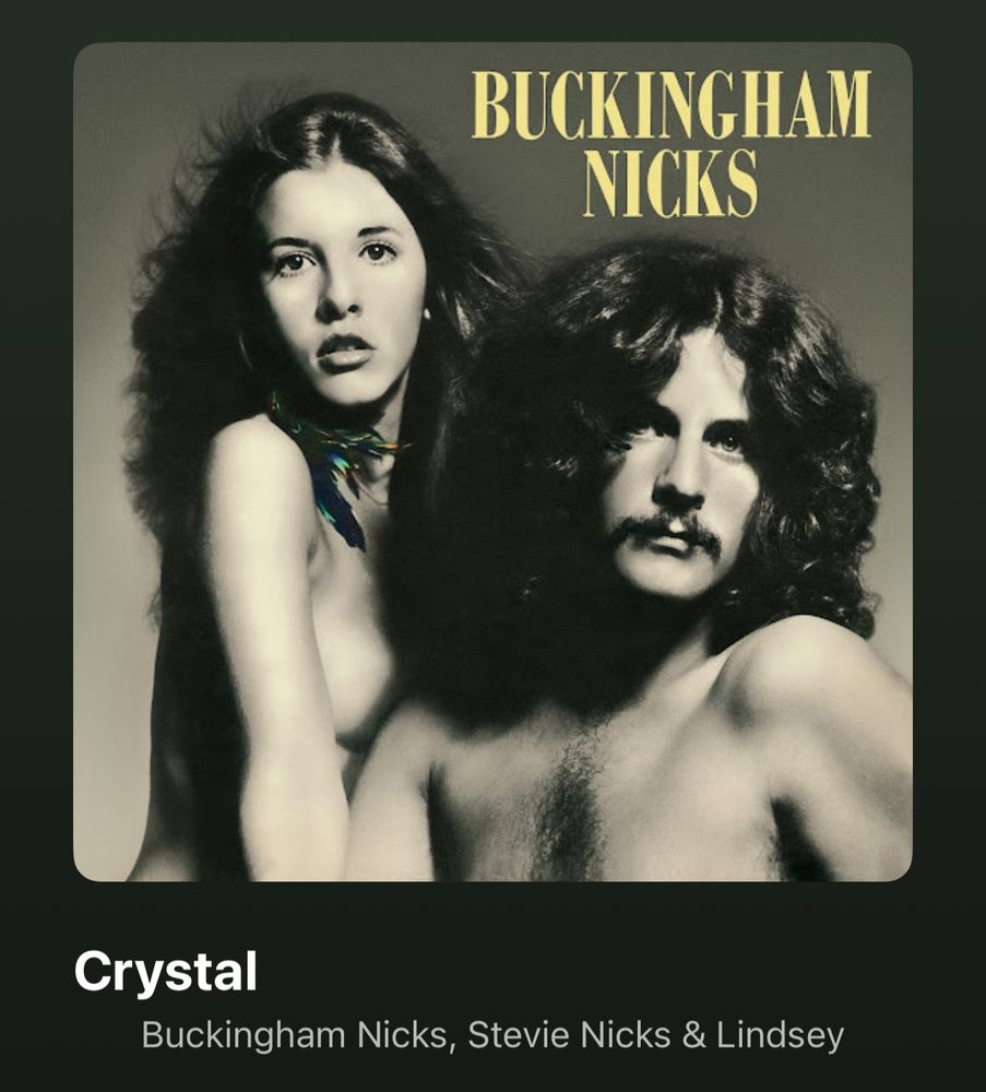 Screenshot of YouTube music for the song Crystal by Buckingham Nicks from the remastered Buckingham Nicks album