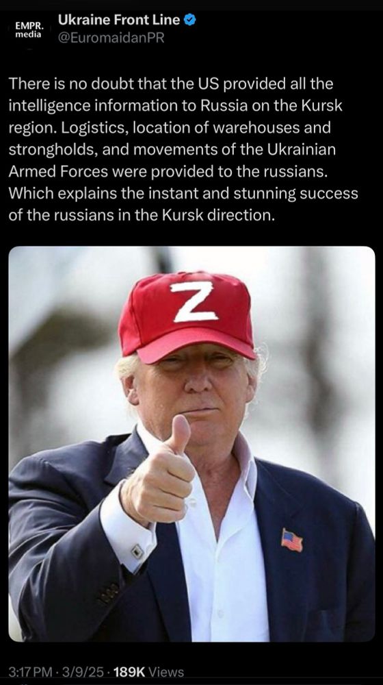 Photo of Donald Trump wearing a red cap with the letter Z embroidered on it and giving the thumbs-up sign.