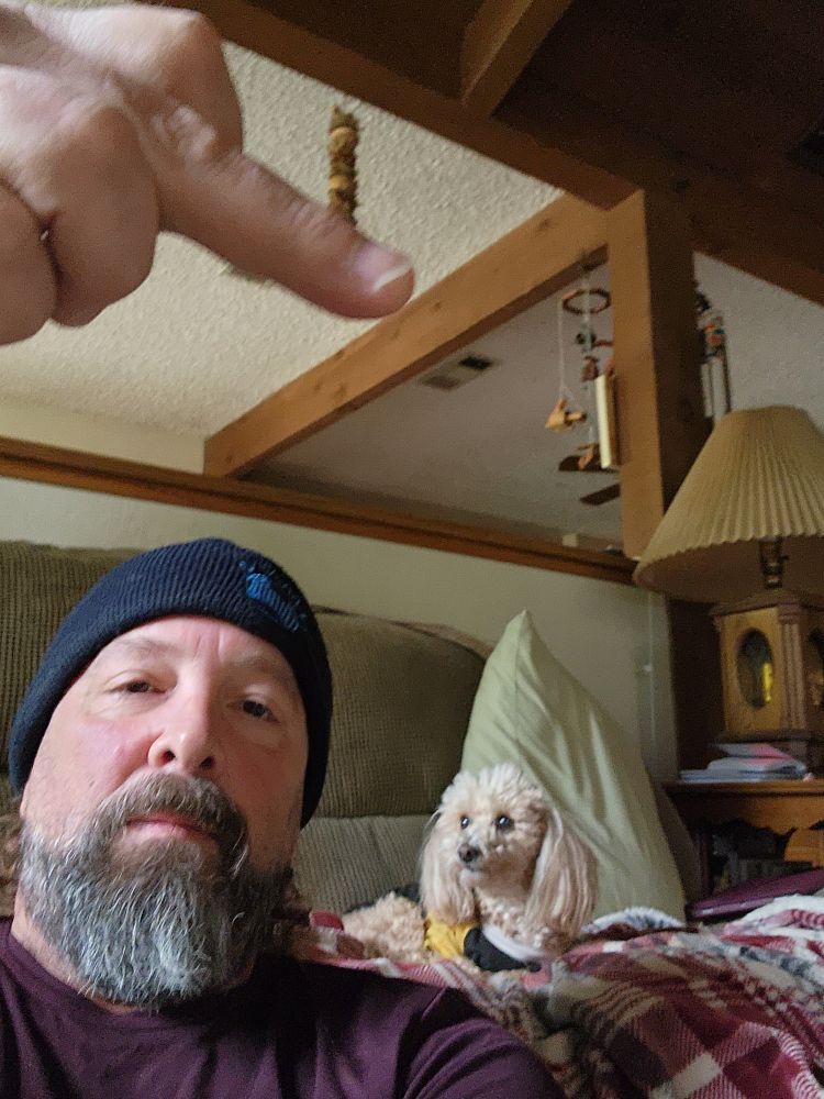 Lucy and I say hello