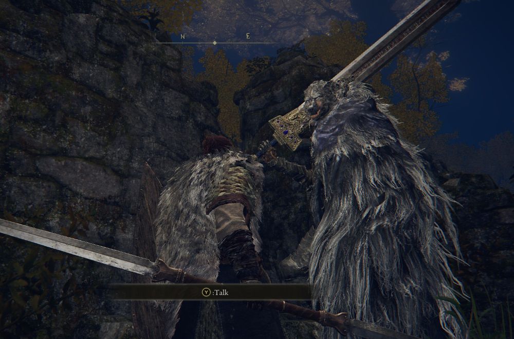 my character meeting Blaidd for the first time lol