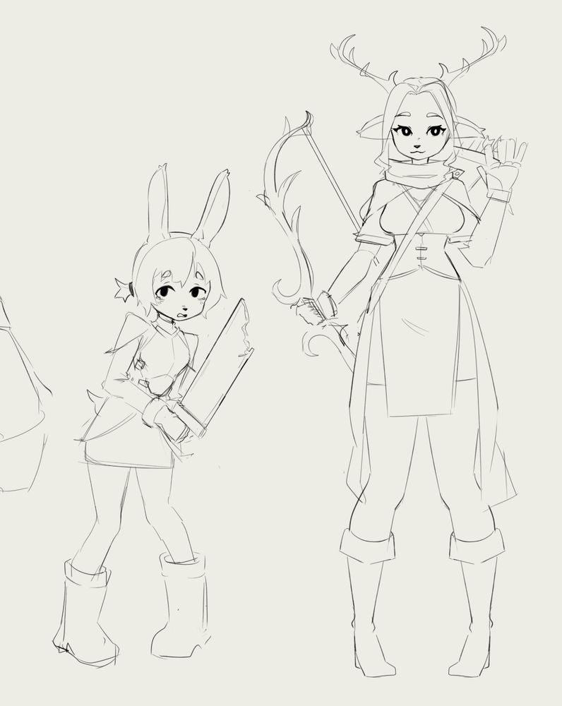 designed some OC for the web comic later on