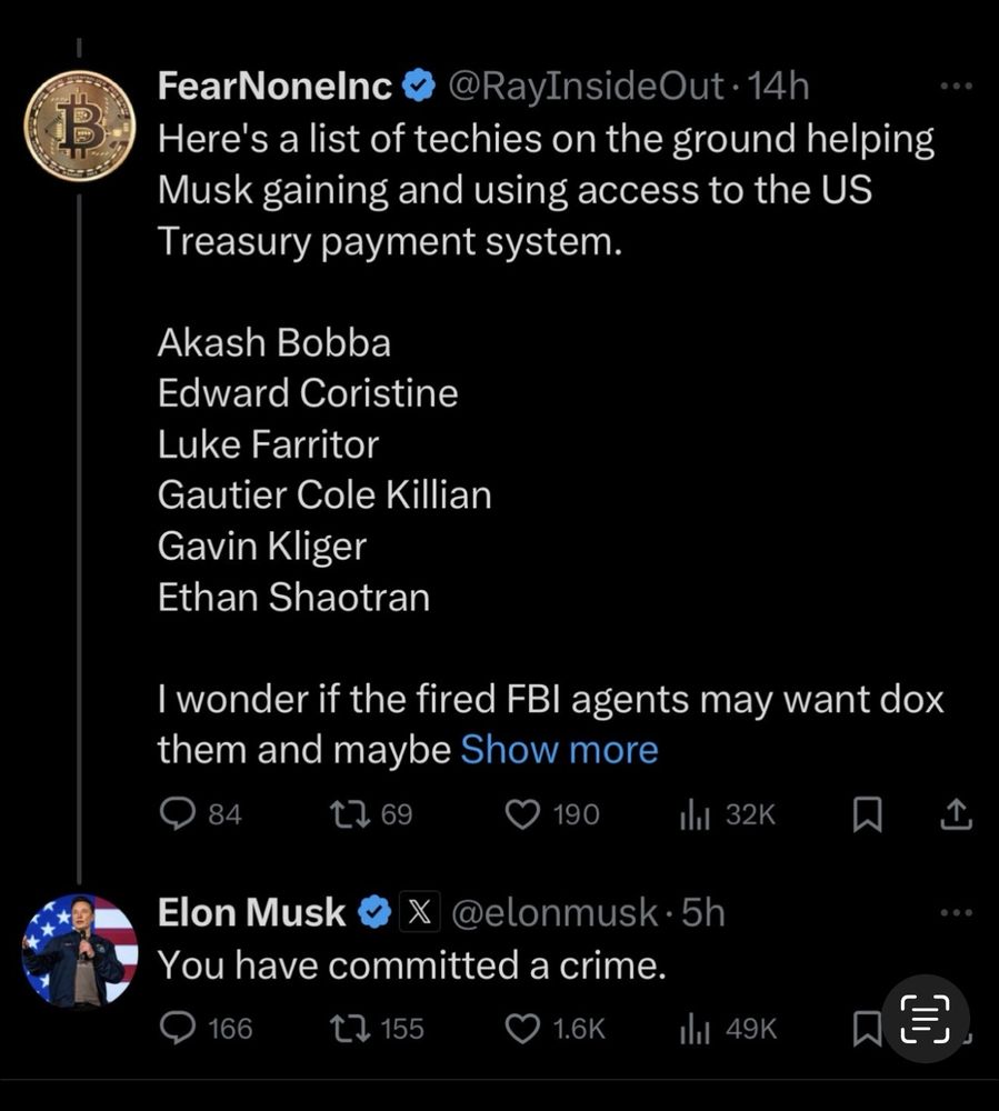 List of techies involved in doge akash bobba coristine Luke farritor Gautier Cole Killian Gavin kliger Ethan shaotran