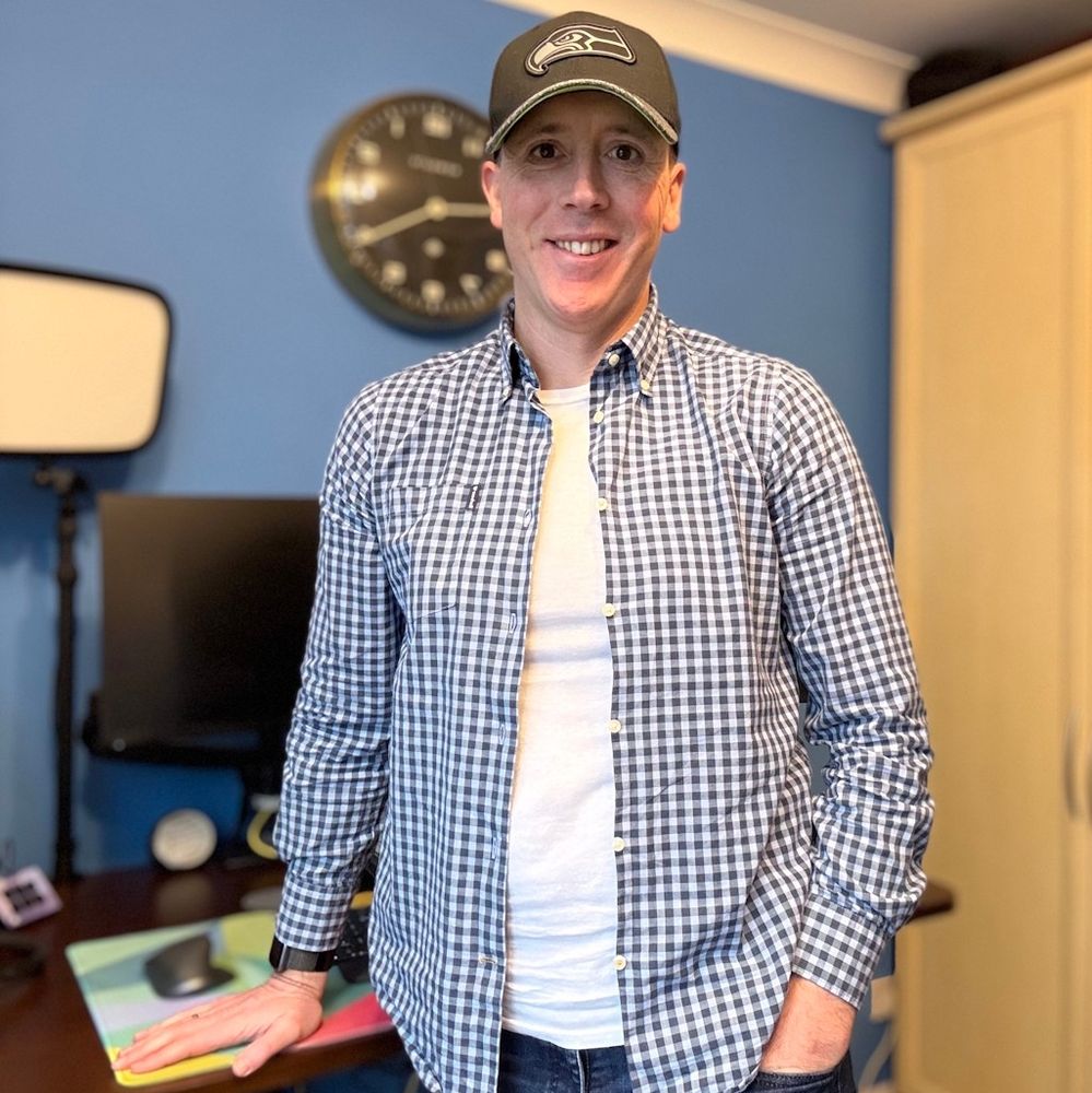 A photo of me, wearing the suggested clothes, as recommended by ClothesPilot.