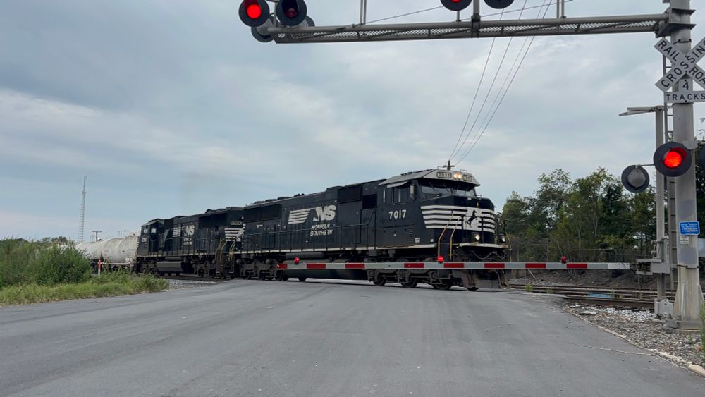 NS road power taking a local freight out of Macon, GA