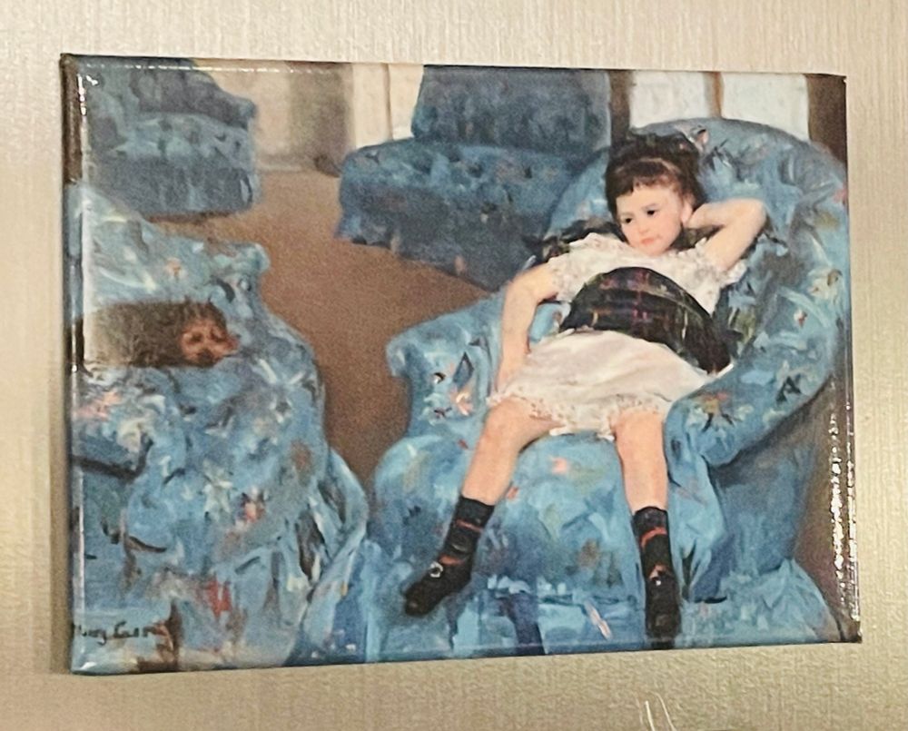 Mary Cassatt
“Little Girl in a Blue Armchair,” 1878
Oil on canvas