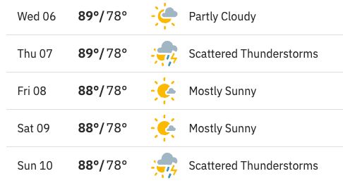 New Orleans forecast for this weekend