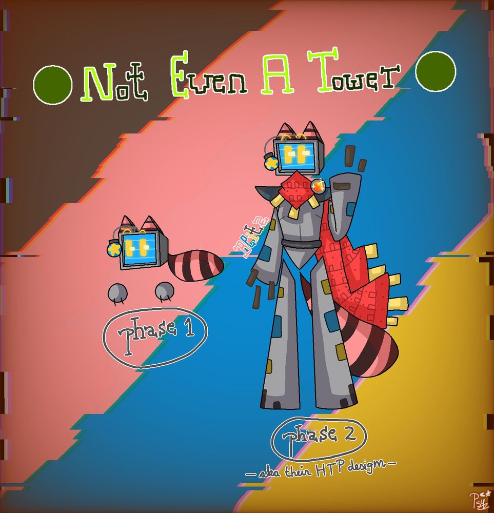 Blitz, aka F.NEaT

One of the few droids from The Great Inferno, built with ancient technology, Blitz being presumably the first of their kind. They're generally cheerful and welcoming towards players, currently even guiding them around (since ToAST can't do that anymore). When is about a serious situation, they take it as it is however and doesn't let anything no-sense to distract it! (think of Wizard Cookie from Cookie Run atp, cuz he's also their voice claim 😊)

Around 150-200 years | 6" / 15 cm (phase 1), 3'10" / 117 cm (phase 2) | they / it | aroace 