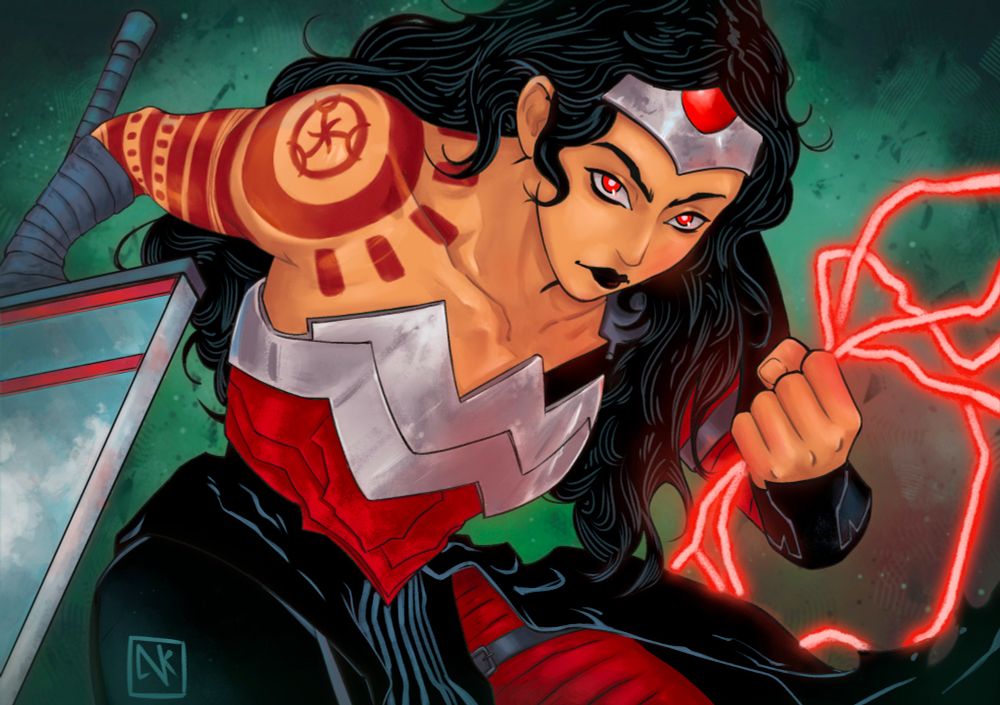 Digital art of Absolute Wonder Woman