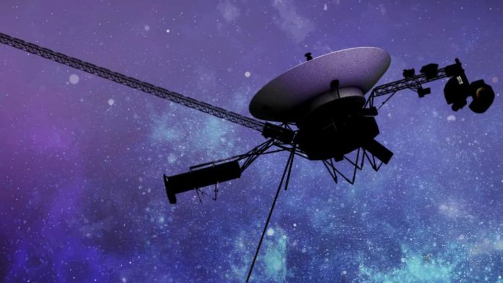 An artist’s rendition of the Voyager 1 spacecraft.