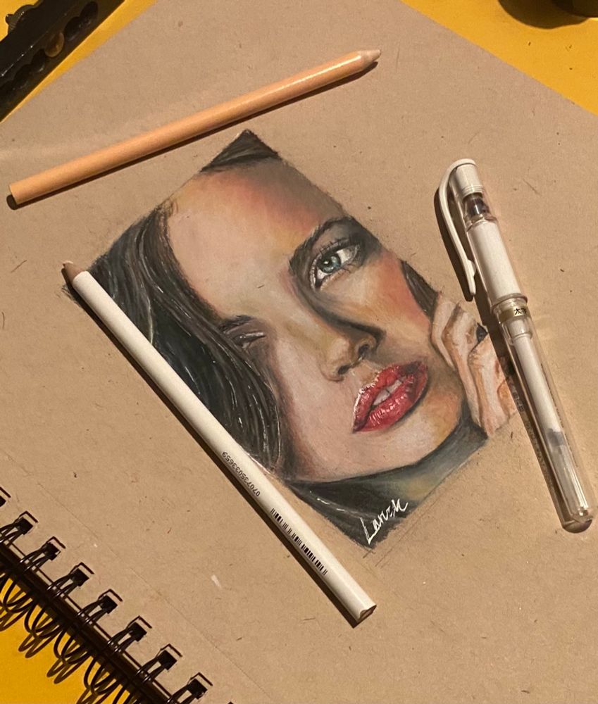 Finished drawing of Adriana Lima