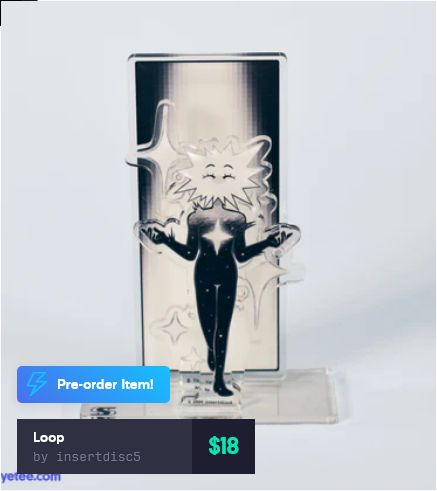 A screenshot showing the Loop Standee from https://theyetee.com/collections/in-stars-and-time