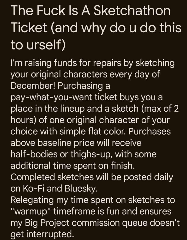 Text explaining the Sketchathon.