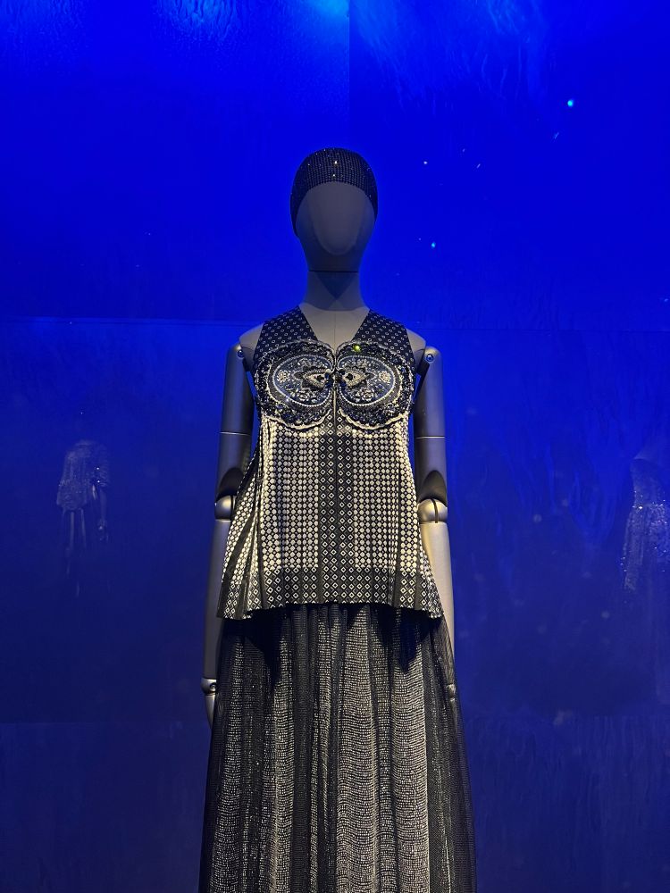 1920s, flapper style dress in black with beading 