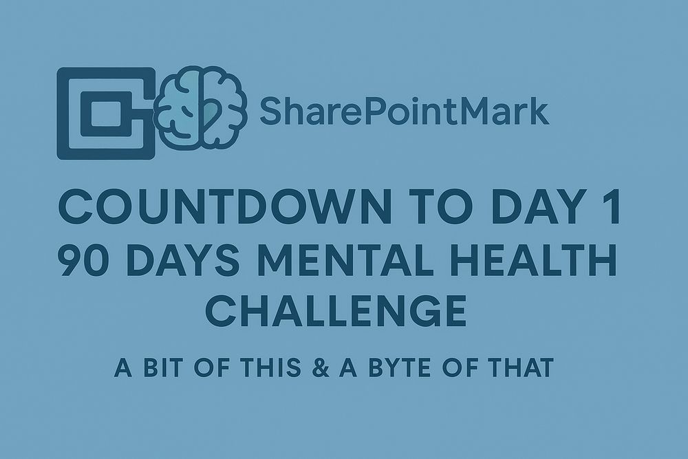 Flat card with calm blue background reading “COUNTDOWN TO DAY 1” plus footer “A Bit of This & A Byte of That”