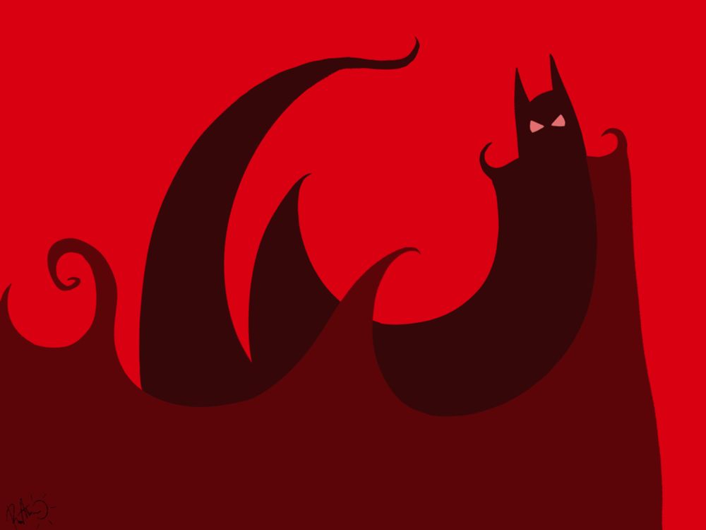 The same drawing in the first image but without the squiggly background lines.