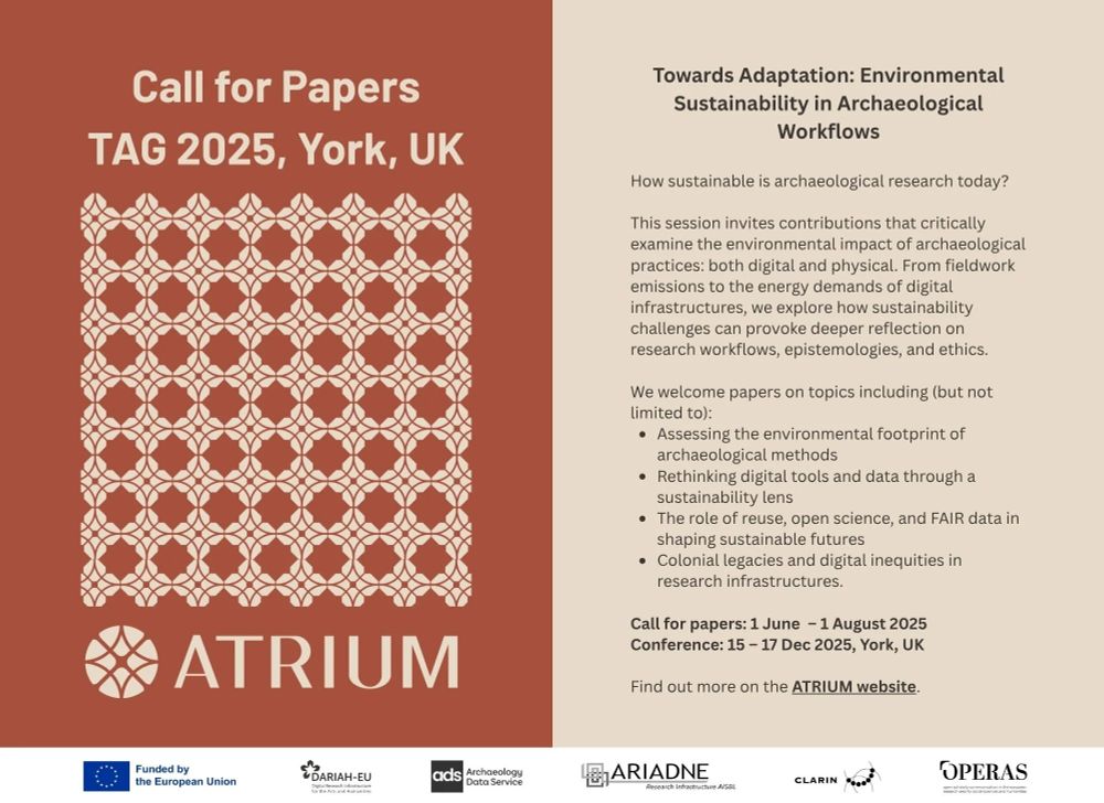 A flyer for the TAG 2025 call for papers 