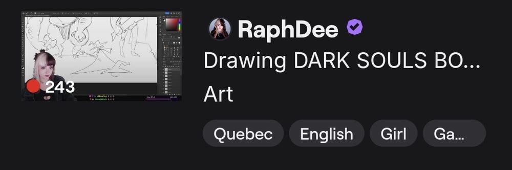 Twitch App ss
RaphDee
Drawing DARK SOULS BO...