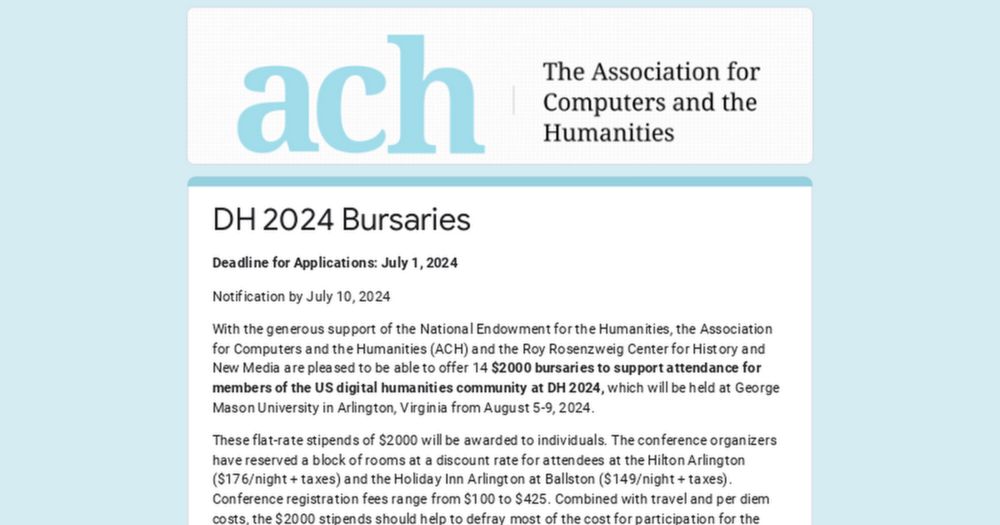 DH 2024 Bursaries