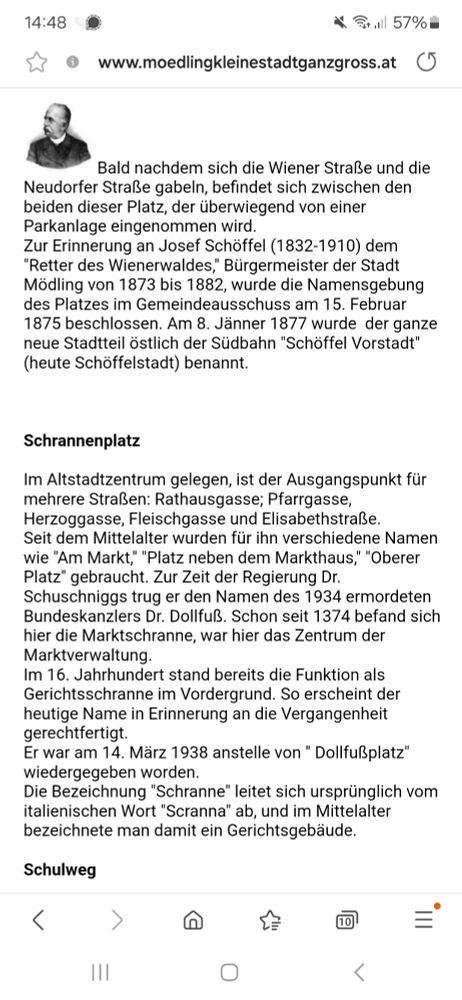 Erklärung über die Namensgebung des Schrannenplatzes in Mödling!
