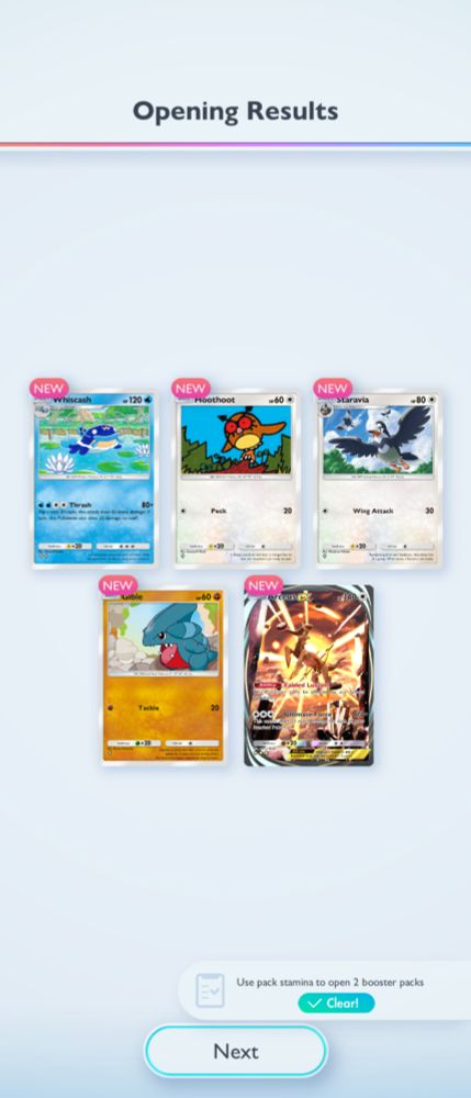 Second pull from Triumphant Light pulling Arceus EX