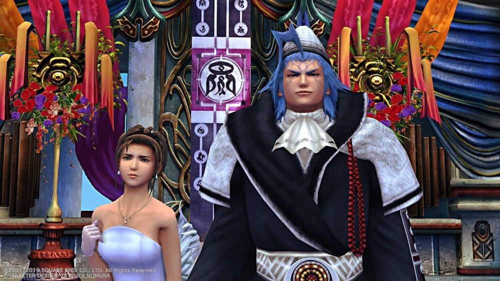 A screenshot from Final Fantasy X. 28 year old Seymour forcefully marrying 17 year old Yuna.