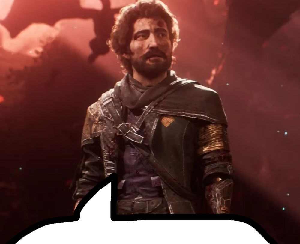 gustave e33 with a speech bubble aimed at the quoted post 