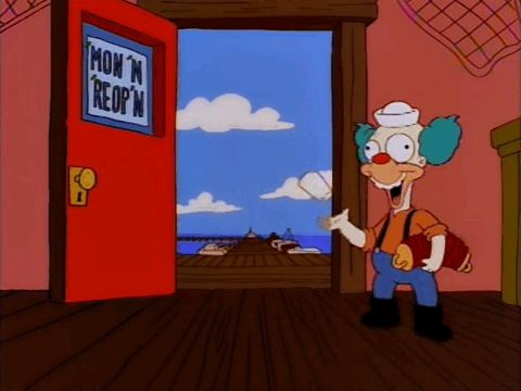 Simpsons clip of Handsome Pete, dancing and playing the concertina.