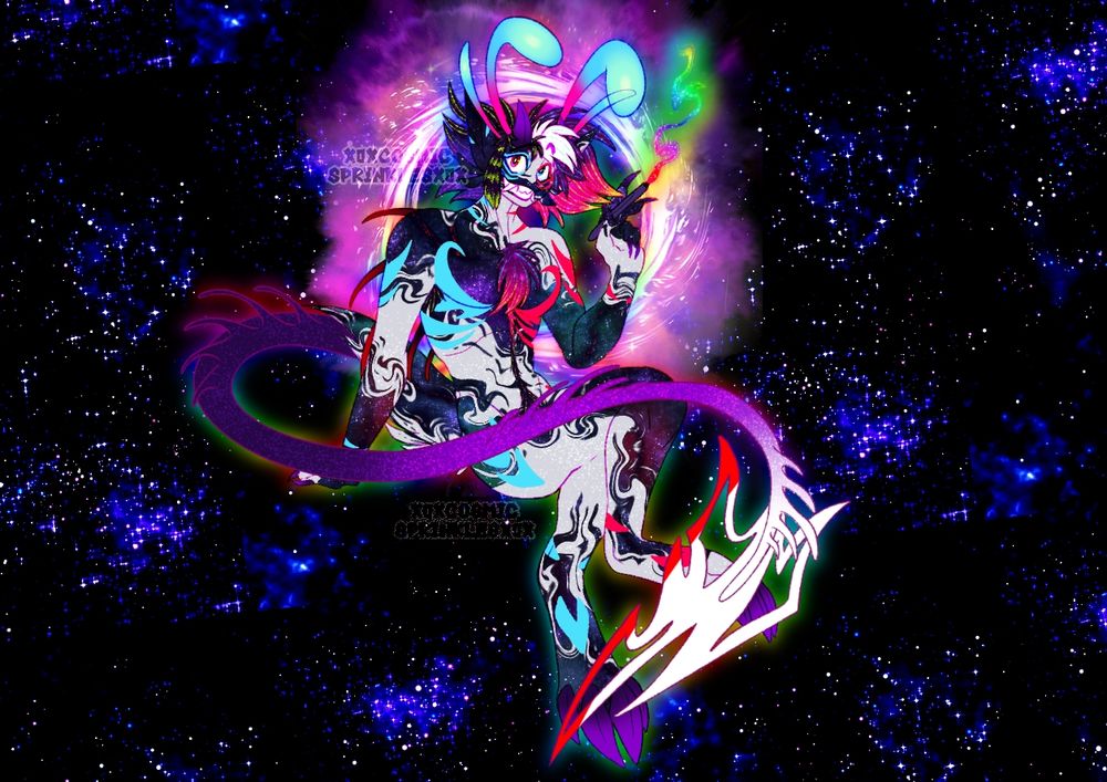 Tail and spikes are in front 