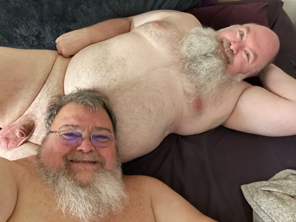 Two nude men. 