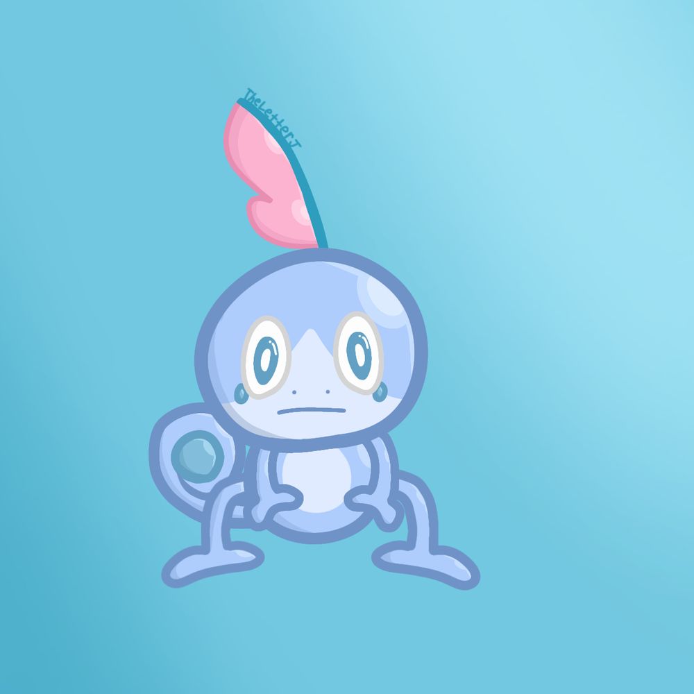 Old drawing of shiny Sobble