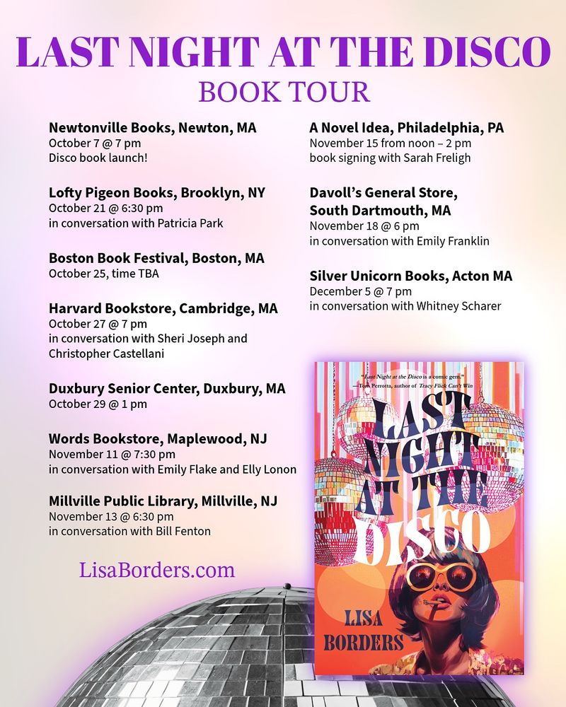 List of tour dates for Last Night at the Disco, a novel by Lisa Borders 