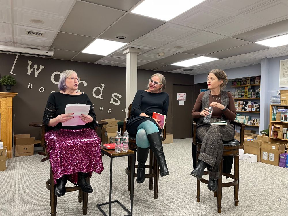 Lisa Borders, Elly Lonon and Emily Flake discussing Disco. 