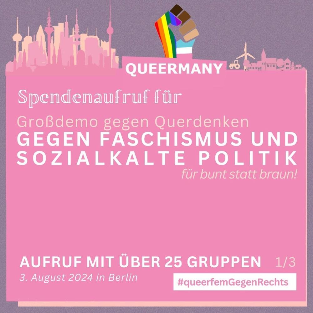 Spendenaufruf für Großdemo Gegen Faschismus und sozialkalte Politik! Am 3. August.