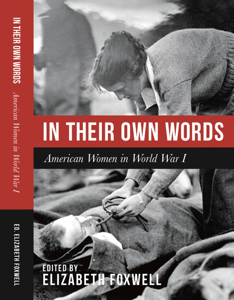 Image: Nurse Anna Perit Rochester (right) wearing a sweater and a bracelet leans over to feed a wounded soldier.