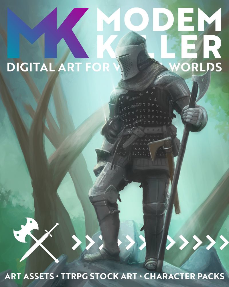 A digital painting of a fantasy Knight for use in role-playing games