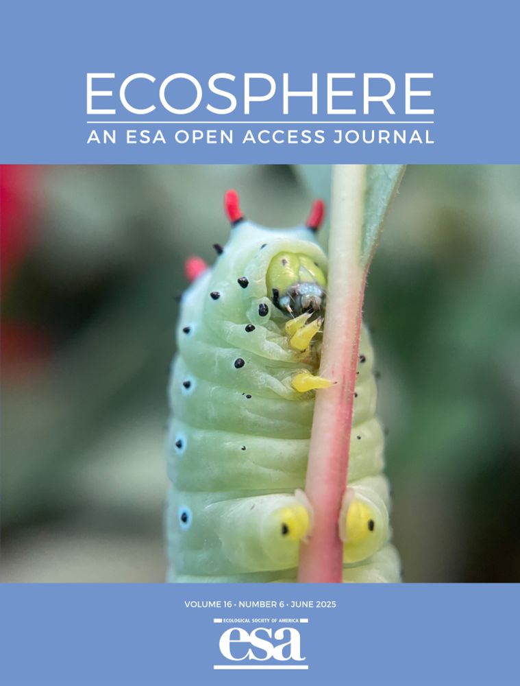 Cover of the June 2025 issue of Ecosphere
