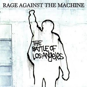 The band Rage Against The Machine album cover for 