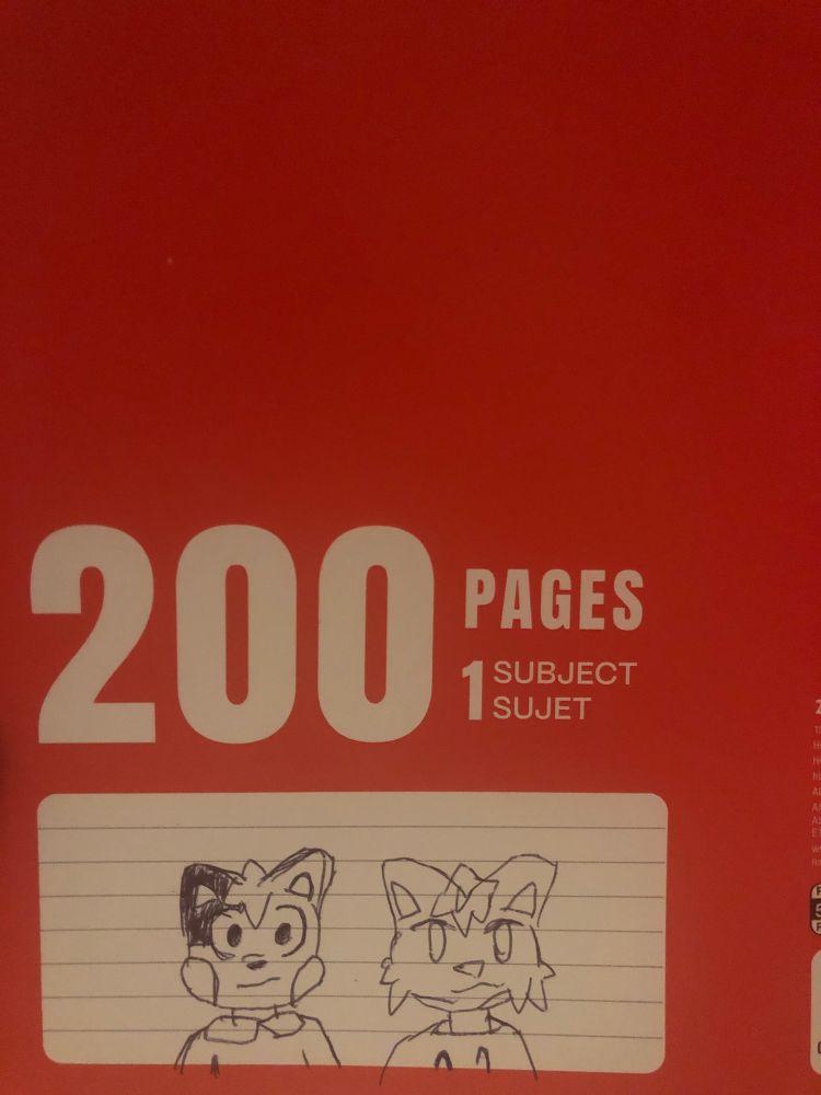 Marshall and Hershey sketched on the cover of a notebook
