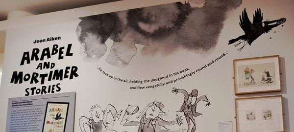 Exhibition at Lowry Salford, Quentin Blake illustrates Joan Aiken's Mortimer stories
