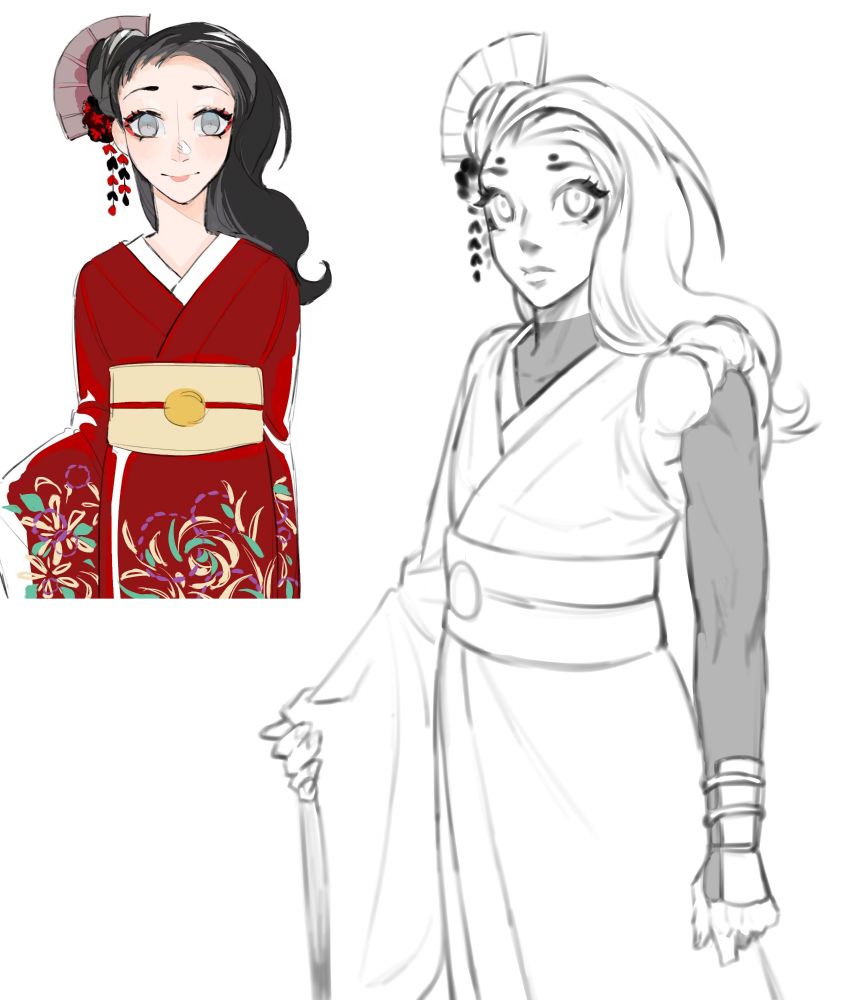 a redraw wip sketch of one of my danganronpa OCs