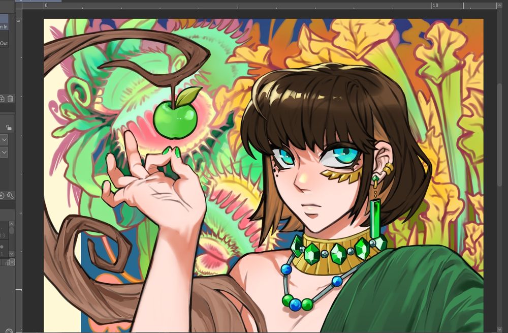 screenshot of refined wip of my drawing of Venus