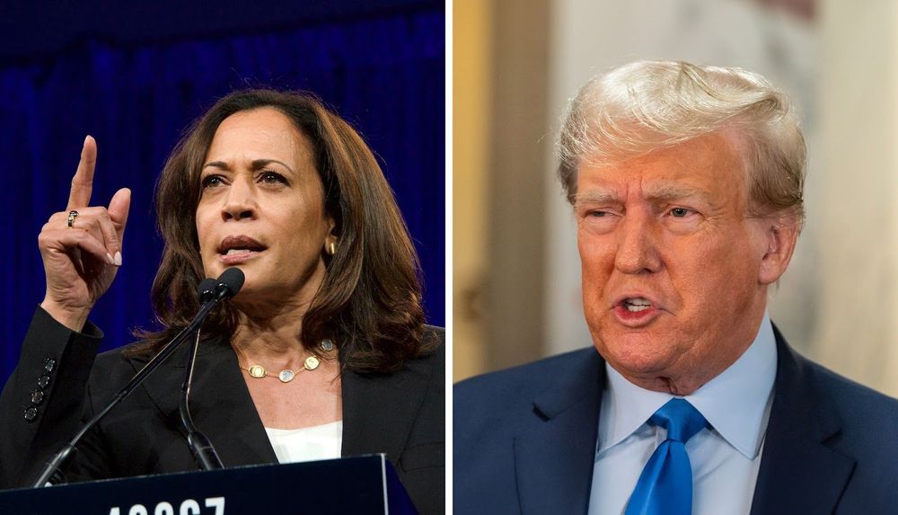 Kamala Harris zweifelt an, dass Donald Trump wirklich orange ist