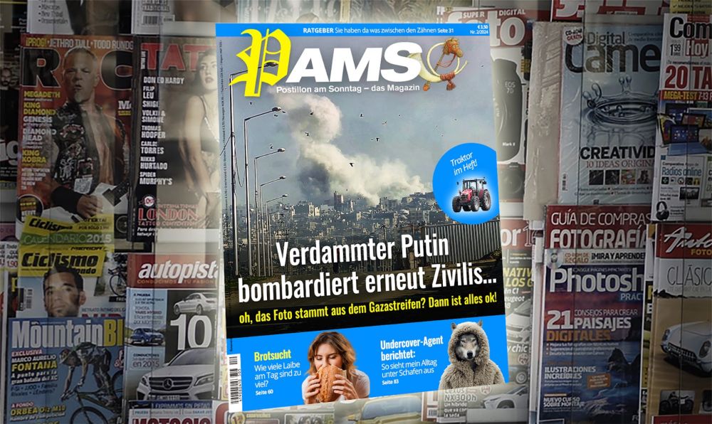 Morgen in PamS: Verdammter Putin bombardiert erneut Zivilis… oh, das Foto stammt aus dem Gazastrei...