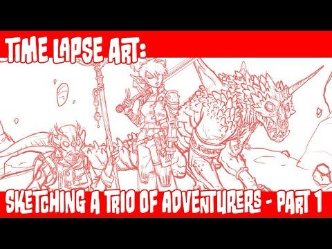 Sketching A Trio Of Adventurers - Part 1