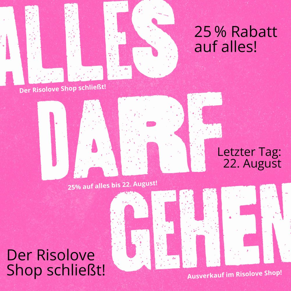 Grafik aus der hervorgeht, dass der Shop schließt und es einen Ausverkauf gibt. 