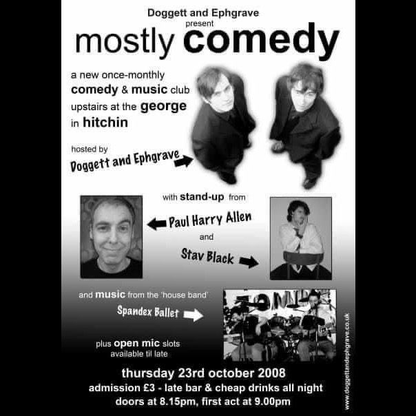 Poster for the first Mostly Comedy.