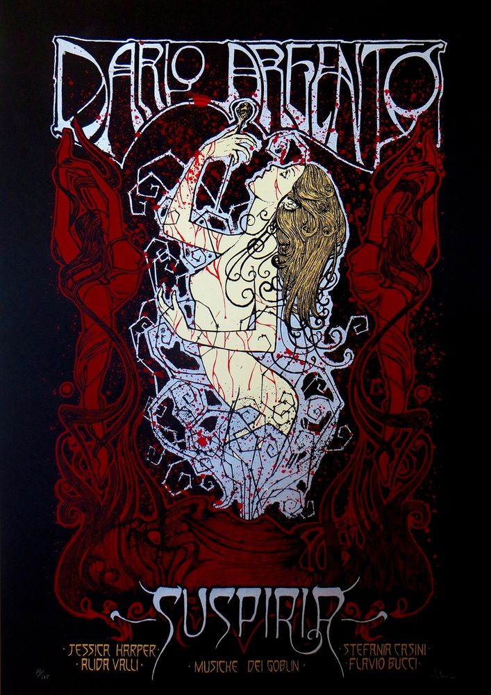 Suspiria directed by Dario Argento (1977). Poster by Malleus.