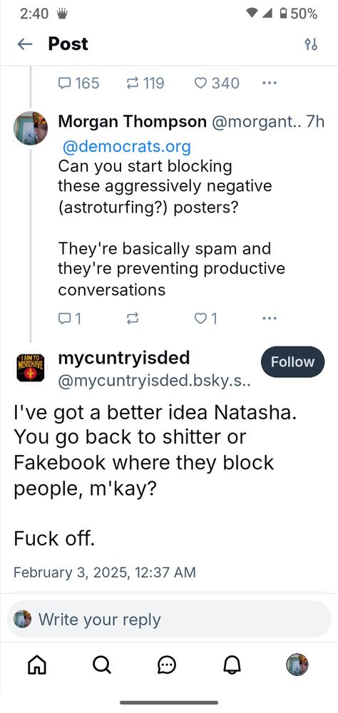 Mycuntryisded uses my middle name to threaten to doxx me.