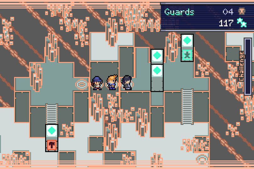 The gang explores the cube-filled ReCollection.